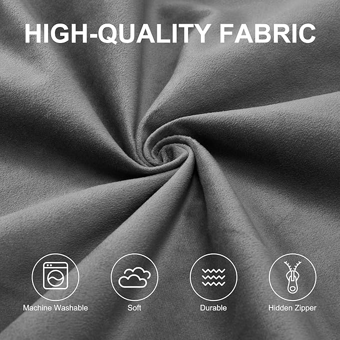 Hobestluk 6FT Bean Bag Chair Bean Bag Chairs for Adults Giant Bean Chairs with Velvet Cover, Memory Foam BeanBag Chair Fluffy BeanBag Chairs for Living Room, Bedroom- Grey (70" x 70" x 15")
