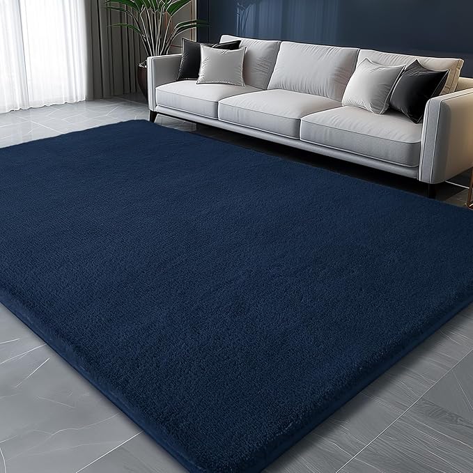 Sour Lemon 8x10 Area Rugs for Living Room, Soft Large Area Rug Fluffy Rugs for Bedroom，Machine Washable Area Rug Non Slip Carpet Rug for Living Room Playroom Kids Room Home Decor