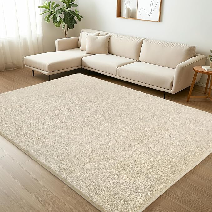 Sour Lemon 9x12 Area Rugs for Living Room, Soft Large Area Rug Fluffy Rugs for Bedroom，Machine Washable Area Rug Non Slip Carpet Rug for Living Room Playroom Kids Room Home Decor