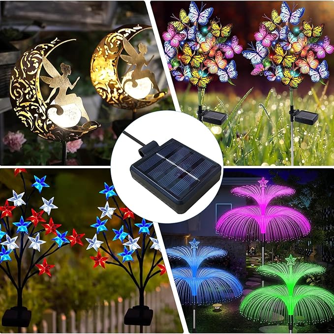 Solar Lantern Light Replacement Top ,LED Solar Panel Lantern Lid Lights Replacement Part for Outdoor Flower DIY Solar Flower Lights Garden Patio Decor (Square 2 pcs)