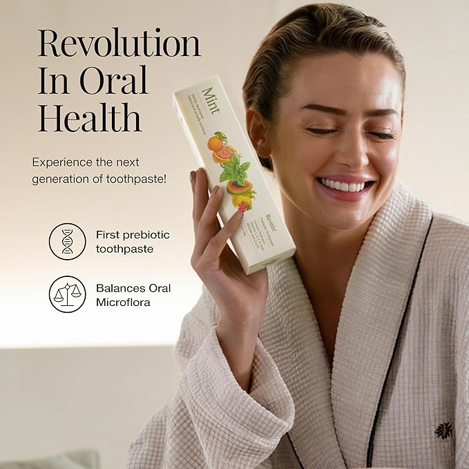 Revitin Toothpaste | Fluoride-Free Prebiotic Mint Tooth Gel | No SLS, Gluten Free, Dye Free, GMO Free, No Sweeteners | Non-Toxic, Kid Approved