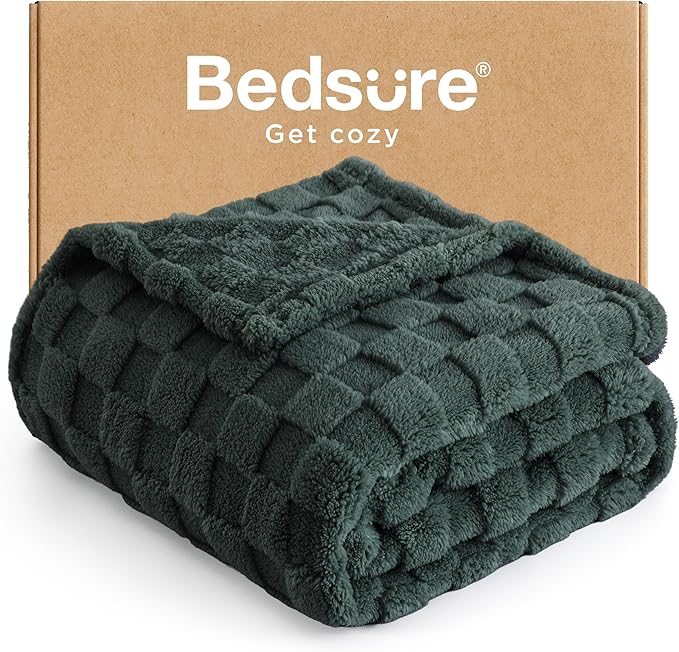 Bedsure GentleSoft Mallard Green Throw Blanket for Couch - Super Soft Cozy Blankets Gifts for Women Men Girls, Cute Small Fleece Throws for Bedroom Home Decor, 50x70 Inches