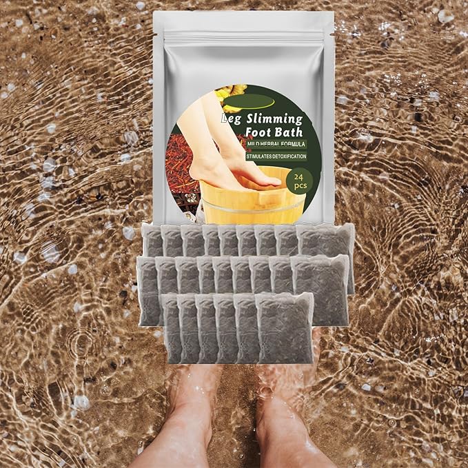 24Pcs Foot Soak Foot Bath Bag Spa Relaxation for Muscle Natural Mugwort Herb Bath Soak to Remove Leg Slimming Bath Bag Foot Care
