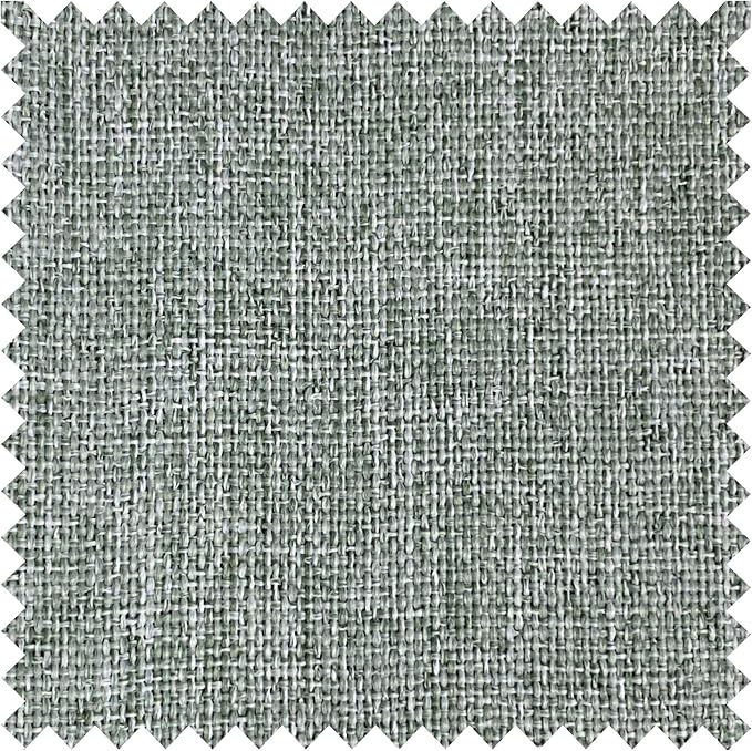Macochico Extra Wide Full Blackout Linen Curtains for Sliding Door Fog Green Pinch Pleated Linen Curtains 96 Inches Long for Bedroom Living Room Farmhouse with Tieback 120”Wx96”L 1 Panel