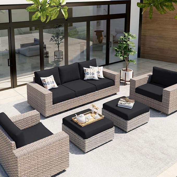 hyha Waterproof Couch Cushion Covers, Sectional Sofa Slipcovers Washable, L Shape Chaise Dog Couch Covers for Sectional Sofa, Universal Furniture Protector (1 Piece for Chaise, Black)