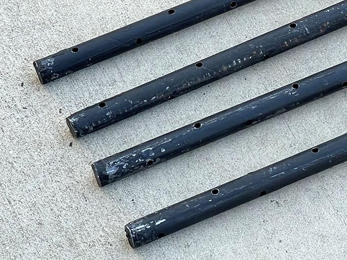 Sandbaggy Round Steel Concrete Form Stakes with Nail Holes - Rust Resistant Coating - Removable, Reusable (1, 3/4 in X 60 in)