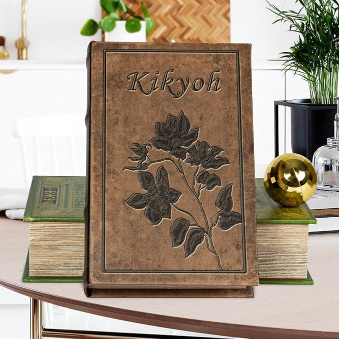 Decorative Book Box - Vintage Fake Book Storage Box for Home Décor, Secret Hollow Hidden Compartment (10x6.75x1.95 Inch) - Unique Shelf & Coffee Table Decor for Home,Graduation Gift,Birthday Gift Idea