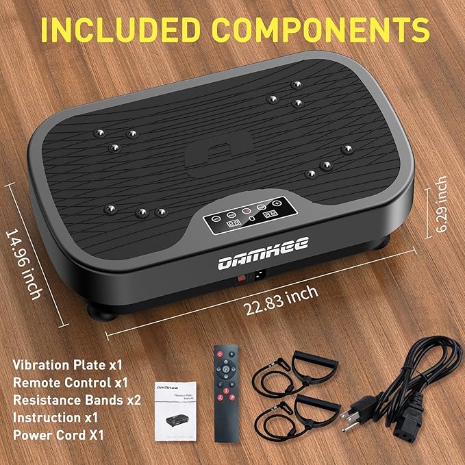 Vibration Plate Exercise Machine for Lymphatic Drainage, 2025 Advanced Triple Motors Vibrating Equipment for Weight Loss, Whole Body Workout with Magnetic Acupoints, Gym Home Shake Board for Fitness