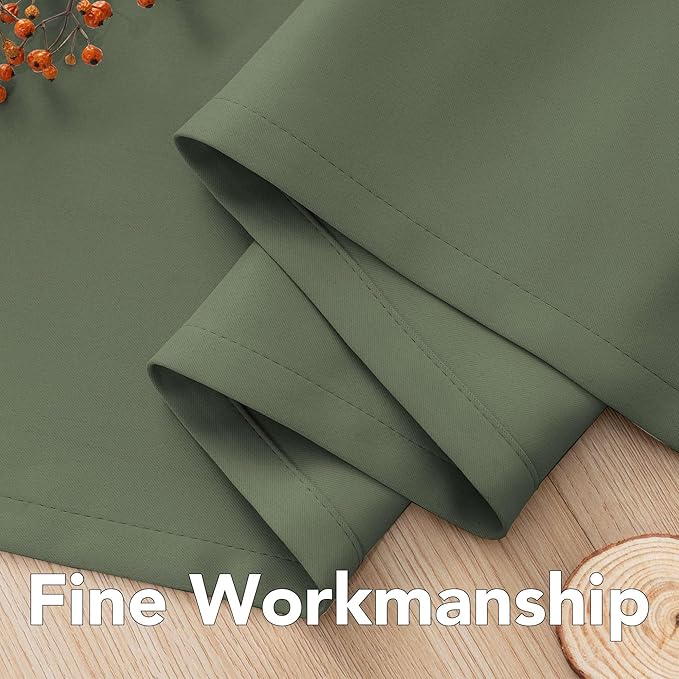 H.VERSAILTEX Window Treatment Blackout Thermal Insulated Room Darkening Solid Grommet Curtains/Drapes for Bedroom (Set of 2 Panels,52 by 63 Inch Long, Bronze Green)