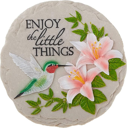 Spoontiques - Garden Décor - Hummingbird Stepping Stone - Decorative Stone for Garden