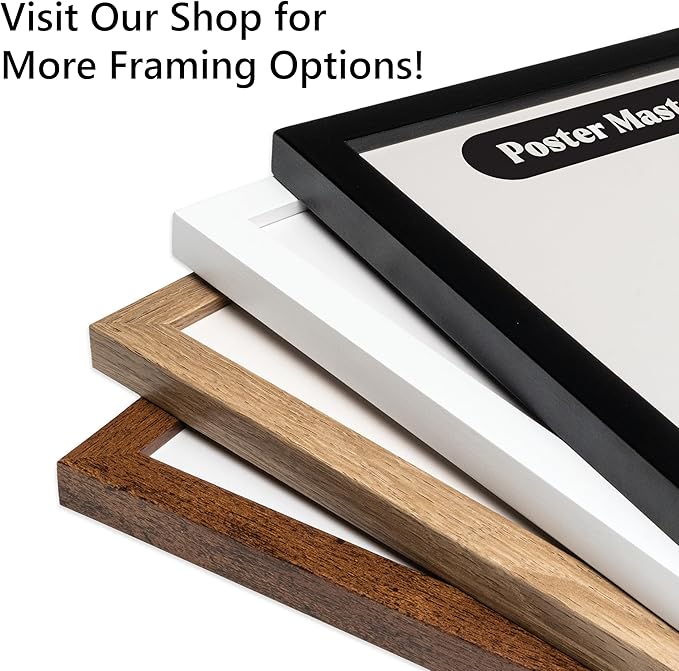 Poster Master Vintage Poster - Retro One Line Snail Drawing Print - Snail Line Art - Minimal Gift for Men, Women, Animal Lover - Abstract Wall Decor for Home, Office, 16x20 White Framed