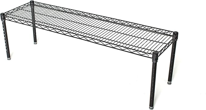 Omega Products Corporation 14" Deep x 72" Wide x 14" High Black Stationary Dunnage Rack