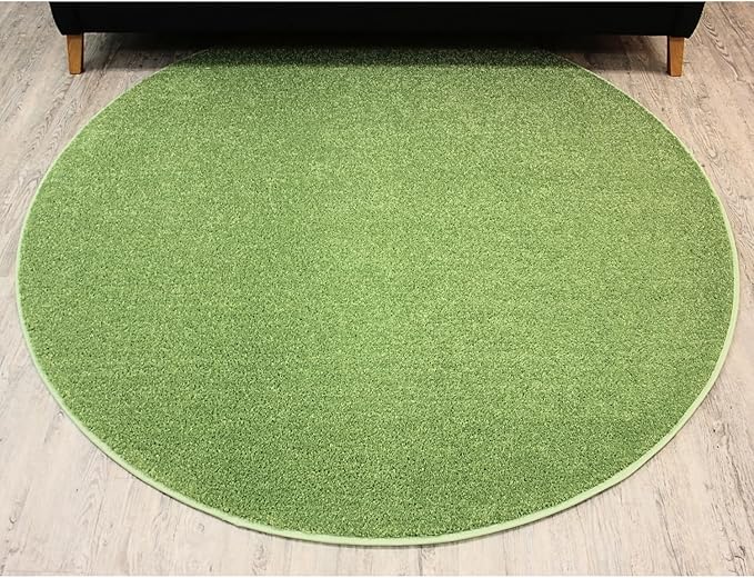 KOECKRITZ Soft and Colorful Kids Classroom Area Rugs (Passes Flammability Pill Test) Many Sizes and Bright Colors to Select from (6' Round, Lime)