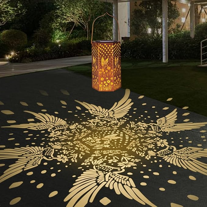Birthday Gifts for Women Hummingbird Solar Lights Outdoor - Gifts for Mom, Mothers Day Gifts Solar Lanterns Outdoor Waterproof Garden Decoration for Outside, Outdoor, Patio, Yard, Lawn