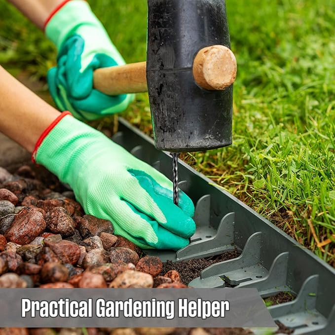 200 Pcs Metal Nails 8 Inch Artificial Spikes Galvanized Spiral Landscape Stakes Edging Spikes Garden Stakes for Fake Landscaping Grass Ground Lawn(Black)