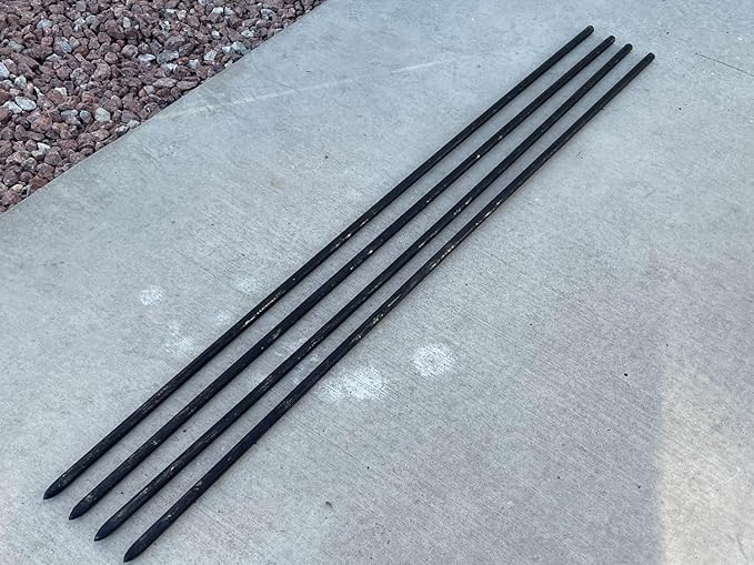 Sandbaggy Round Steel Concrete Form Stakes with Nail Holes - Rust Resistant Coating - Removable, Reusable (20, 3/4 in X 60 in)