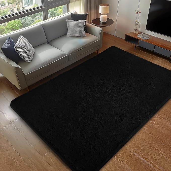 Sour Lemon 6x9 Area Rugs for Living Room, Soft Large Area Rug Fluffy Rugs for Bedroom，Machine Washable Area Rug Non Slip Carpet Rug for Living Room Playroom Kids Room Home Decor