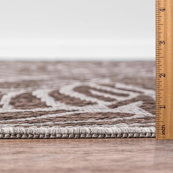 Keen Home Design Terrace Outdoor Area Rug - 6x9 Washable Indoor/Outdoor Rug for Patio, Kitchen, Balcony, Beach, Garden, Deck and Porch, Size: 6'x8'10"