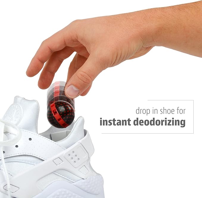 Sneaker Balls Odor-Fighting Shoe Fresheners, Eliminates Unpleasant Smells, Perfect For Sneakers, Gym Bags, Gear Bags, Drawers, Lockers, And More!, Baseball, 2 Pack