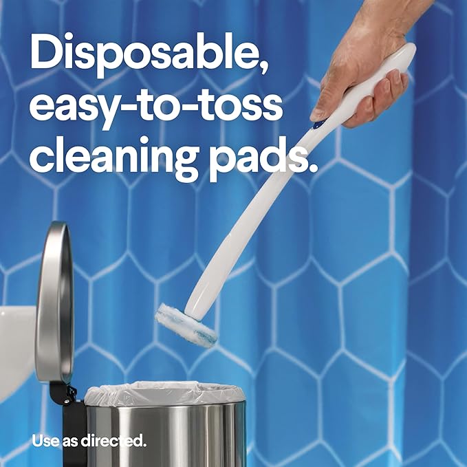 Clorox Original Cleaning System, ToiletWand, Storage Caddy, 6 Refill Heads, Dorm Room Essentials, (Package May Vary)
