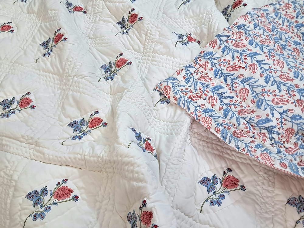 Rose Pink Baby Blanket – Soft Lightweight Cotton Quilt for Babies & Toddlers – 60x40 Inches – All-Season Nursery Bedding, Travel & Crib Blanket