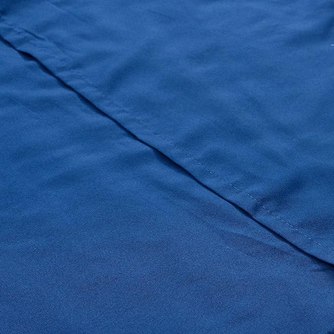 NEWLAKE Quilted Cotton Bed Pillowcases, Blue Classic Bohemian Pattern, 2 Pieces, 20x27 Inch