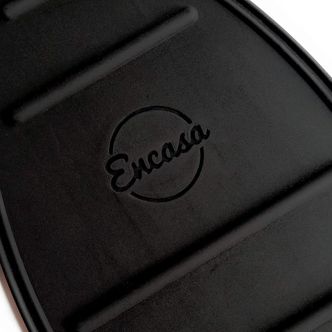 Encasa Homes Silicon Mat for Hot Iron Rest - Heat Resistant, Anti - Slip, Thicker Pad for Protecting Your Table During Ironing, Non-Burning, Machine Washable, Durable - Black