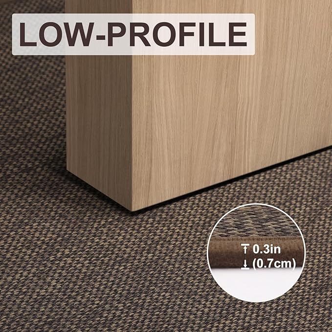 LEKEEPGO Door Mat 17"x29", Non Slip Door Mat Indoor Entrance, Rubber Backing Indoor Door mat Washable Absorbent Low-Profile Doormat Front Entryway Entry Resist Dirt Inside Door Mats, Brown