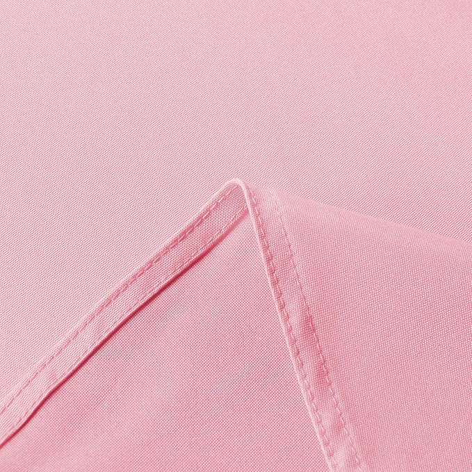 sancua Rectangle Tablecloth - 54 x 78 Inch - Stain and Wrinkle Resistant Washable Polyester Table Cloth, Decorative Fabric Table Cover for Dining Tables, Buffet Parties and Camping, Pink