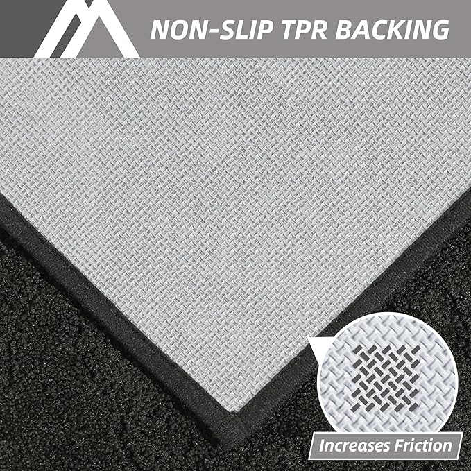 COSY HOMEER-Door-Mat-Non-Slip-Entryway-Rug 20”x32” Absorbent Welcome Mats Washable Dirt Trapper Door Mat Entrance Floor Mats for Front Back Doormats and Wet Shoes,Black