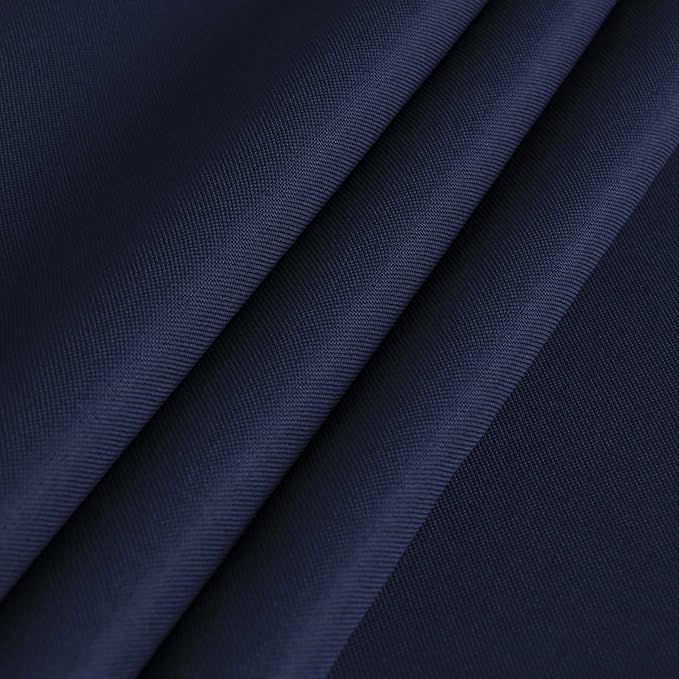 sancua Rectangle Tablecloth - 90 x 156 Inch - Water Resistant Spill Proof Washable Polyester Table Cloth, Decorative Fabric Table Cover for Dining Tables, Buffet Parties and Camping, Navy