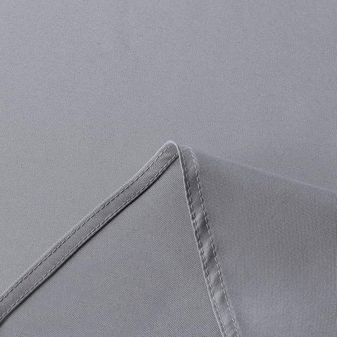 sancua Rectangle Tablecloth - 90 x 156 Inch - Water Resistant Spill Proof Washable Polyester Table Cloth, Decorative Fabric Table Cover for Dining Tables, Buffet Parties and Camping, Light Grey