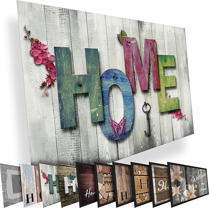 Floor Mat - for Indoor and Outdoor Use - Doormat - Non-Slip - Front Door Shoe Scraper - Size: 17x29