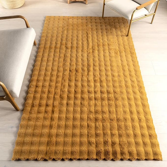 nuLOOM Jeni Checkered 2'6" x 8' Machine Washable Runner Rug for Living Room Bedroom Dining Room Entryway Hallway Kitchen, Gold