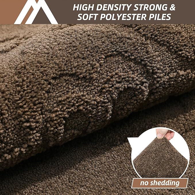 COSY HOMEER-Door-Mat-Non-Slip-Entryway-Rug 24”x36” Absorbent Welcome Mats Washable Dirt Trapper Door Mat Entrance Floor Mats for Front Back Doormats and Wet Shoes,Brown