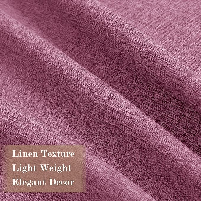 Full Blackout Privacy Curtains, 240 Inch Extra Wide Linen Blend Drapes, Pinch Pleat Window Drapery for Room Divider Storage/Space Room Separation, 1 Panel, W 240" x L 102", Lilac