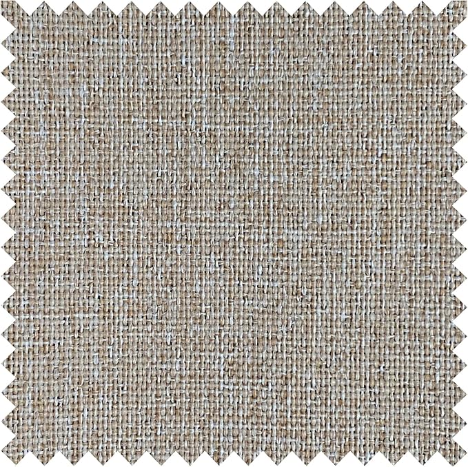 Macochico Pinch Pleated 100% Blackout Curtains Sand Beige Linen Curtains for Bedroom Living Room Farmhouse Thermal Insulated Window Panels Pleated Curtains with Hooks and Tieback 52”Wx72”L 1 Panel