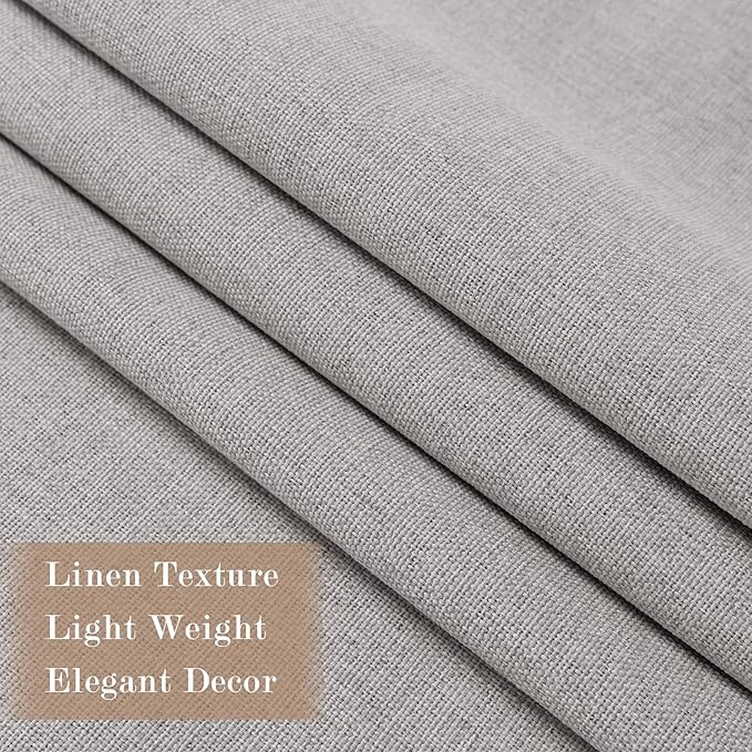 Browish Grey Pinch Pleat 100% Blackout Drapes Linen Blend, Room Divider, Room Darkening, Energy Saving, Furniture Protecting, Light Blocking Extra Wide Privacy Curtains, 240Wx84L, 1 PC
