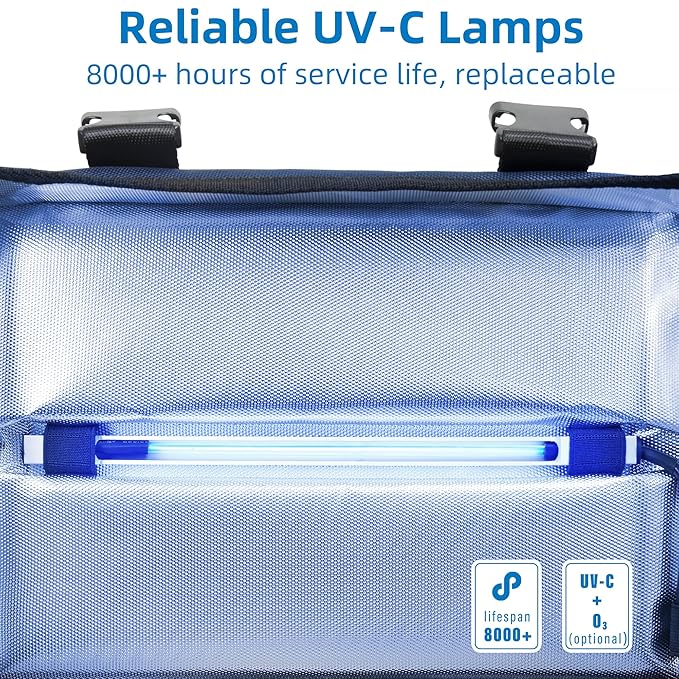 UV Sanitizer Box, 12L Portable Sanitizing and Cleaning Machine with 3-Level Timer, Foldable UV Cleaner Box for Toys, Mask, Towel, Key， Baby Bottle, Etc. Ozone Free UV Cleaning Box ﻿