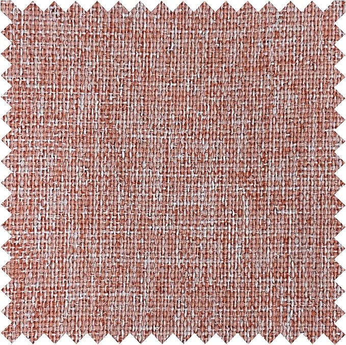 Macochico Pinch Pleated Blackout Linen Curtains 96 Inches Long 100% Light Blocking Burlap Curtains for Bedroom Living Room Thermal Window Panels with Tieback 72”Wx96”L Orange 1 Panel