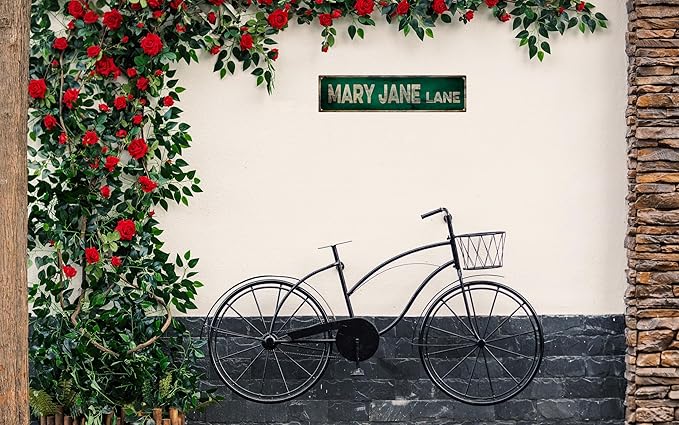 Vintage Tin Sign Retro Metal Mary Jane Lane Signs Stylish Wall Art Plaques for Home Decor Bathroom Kitchen House and Gothic Wall Decor or as a Unique Poster 16x4 in