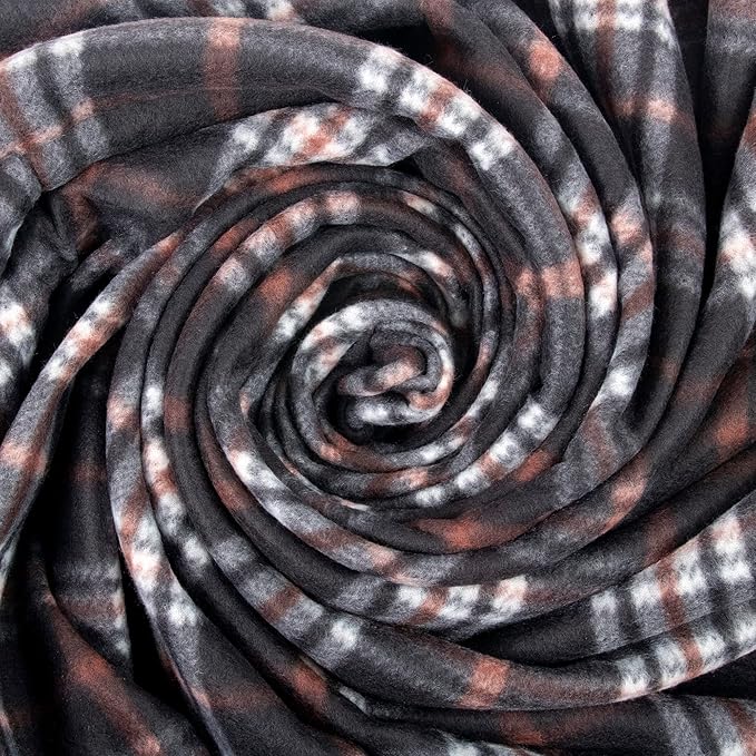 50x60 Throw Blankets, Plaid Fleece Throw Blankets for Bedroom, Couch, Livingroom, Chair, Pets, Outdoors
