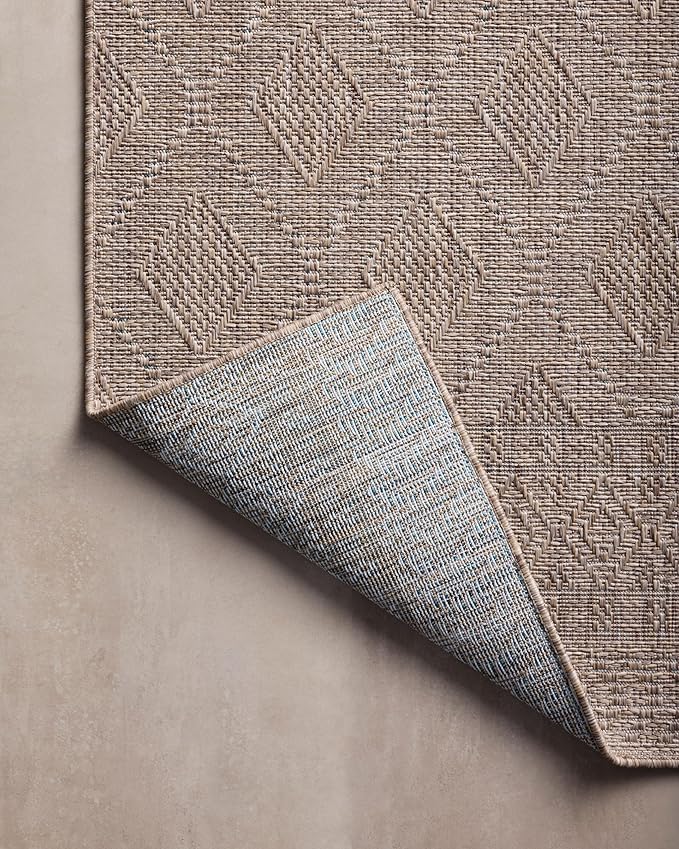 Loloi Amber Lewis Topanga Collection TOP-06 Natural/Mist 9'-2" x 12'-0" Indoor/Outdoor Area Rug