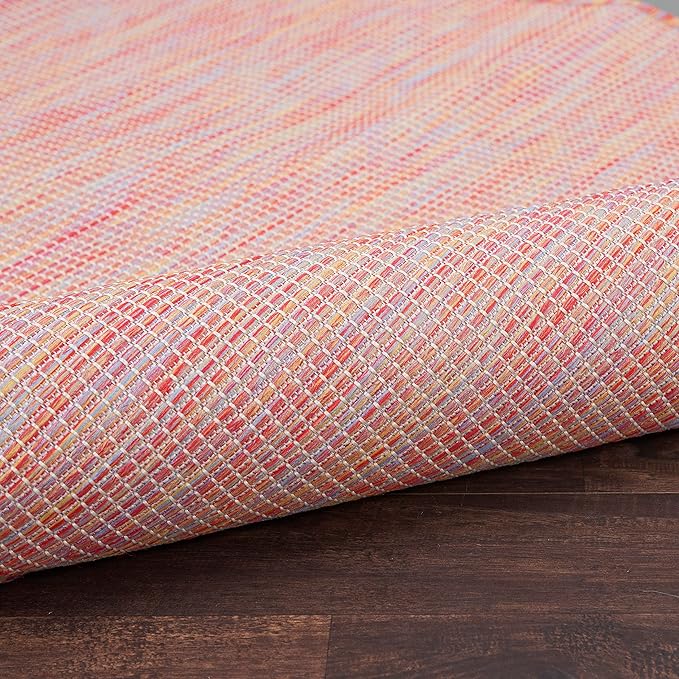 Nourison Home Positano Indoor/Outdoor Rainbow 2'2" x 12' Area Rug, Easy Cleaning, Non Shedding, Bed Room, Living Room, Dining Room, Backyard, Deck, Patio (2x12)