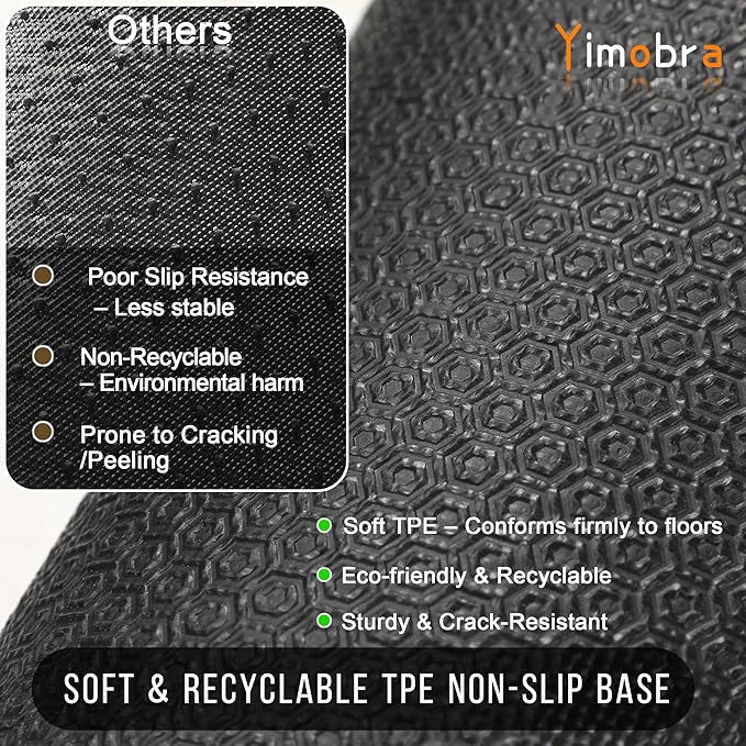 Yimobra Welcome Mat Outdoor Indoor 29.5x17, All-Weather Waterproof Front Door Mat Outside Entrance, Non-Slip Low Profile Porch Patio Doormat, Red