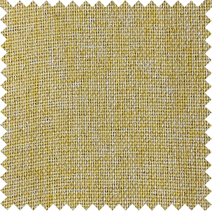 Macochico 52”Wx96”L 100% Blackout Curtains for Bedroom Living Room Nursery Yellow Pinch Pleated Linen Curtains Farmhouse Burlap Drapes Thermal Window Panels with Hooks and Tieback 1 Panel
