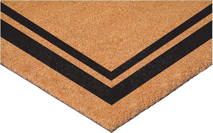 Calloway Mills 152962436L Black Border 24" x 36" Monogram Doormat, (Letter L)