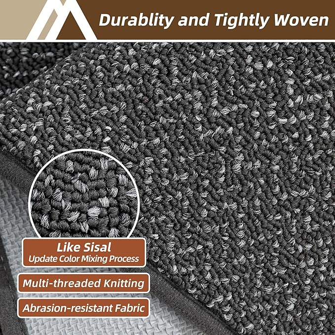 COSY HOMEER-Door-Mat 24"x36" Non Slip Absorbent Entryway Rugs Dirt Trapper Doormats Washable Entrance Mats Low Pile Welcome Floor Mat for Front Back Door and Entry Mats,Dark Grey