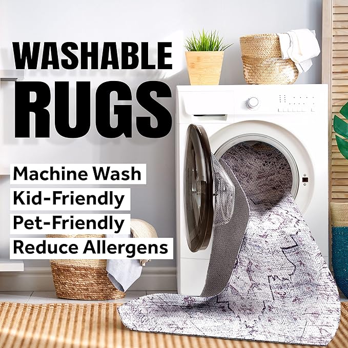 JONATHAN Y Machine-Washable Gray/Ivory/Yellow Indoor Area Rug, 8x10, Minha Rainbow Dots, Kids & Novelty, Casual, Classic, Bedroom, Kitchen, Living Room, Easy-Cleaning, Non-Shedding (KDW102A-8)
