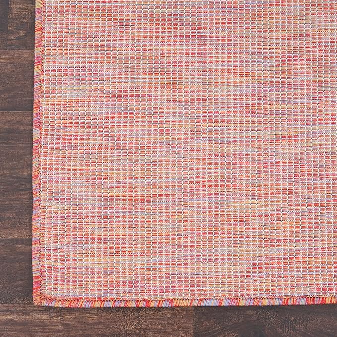 Nourison Home Positano Indoor/Outdoor Rainbow 3' x 5' Area Rug, Easy Cleaning, Non Shedding, Bed Room, Living Room, Dining Room, Backyard, Deck, Patio (3x5)